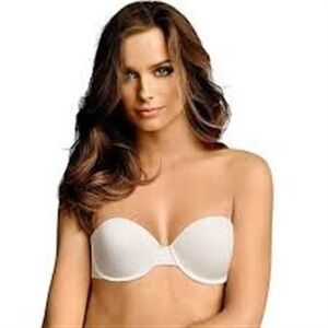 NWTD Maidenform 34C Comfort Devotion Strapless Bra 9405 White 123206